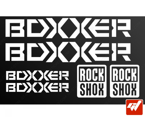 Planche de 6 stickers BOXXER ROCK SHOX