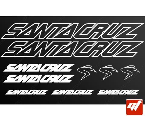 Planche de 10 stickers SANTACRUZ