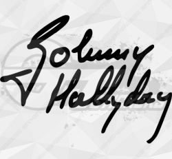 Sticker Johnny Hallyday Signature - Stickers Personnages