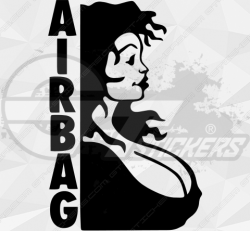 Sticker femme airbag