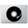 Stickers Apple Disque Vinyle DJ pour Macbook - Taille : 179x141 mm