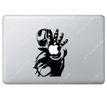 Stickers Apple Ironman pour Macbook - Taille : 184x133 mm