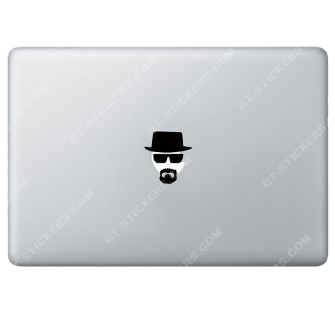 Sticker Apple Walter White Heisenberg Breaking Bad pour Macbook - Taille : 55x61 
