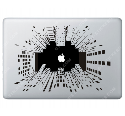 Stickers Apple New York pour Macbook - Taille : 269x184 mm