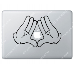 Sticker Apple Disney Mickey Illuminati pour Macbook - Taille : 250x160 mm