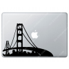 Sticker Apple Golden Gate pour Macbook - Taille : 255x177 mm
