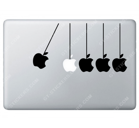 Sticker Apple Réaction en chaine pour Macbook - Taille : 240x125 mm