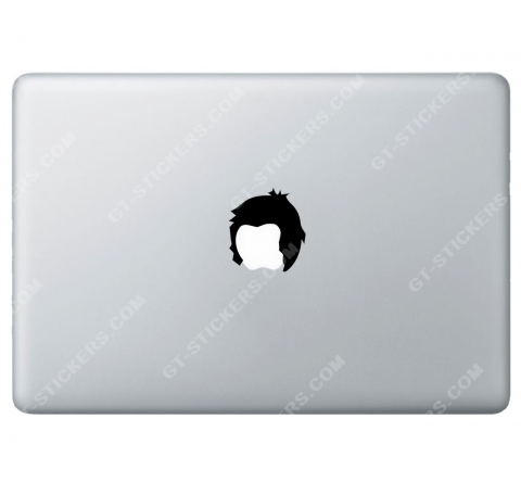 Sticker Apple Rockeur pour Macbook - Taille : 50x54 mm