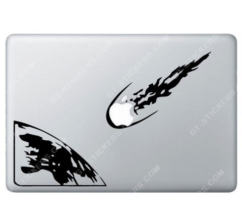 Sticker Apple météore pour Macbook - Taille : 281x191 mm