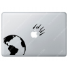 Sticker Apple Météore vers la terre pour Macbook - Taille : 210x161 mm