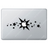 Sticker Apple Etoiles pour Macbook - Taille : 280x106 mm