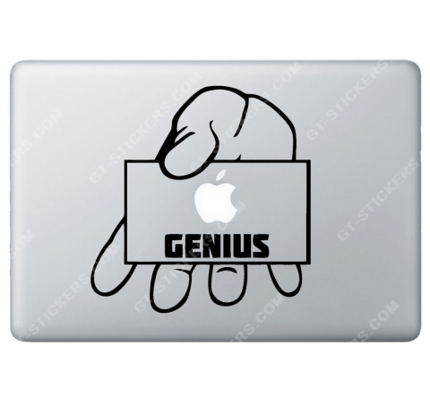 Sticker Apple Genius Bar pour Macbook - Taille : 194x183 mm