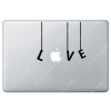 Sticker Apple Love pour Macbook - Taille : 151x121 mm