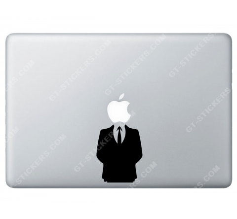 Sticker Apple Habit Classe Smoking Anonymous pour Macbook - Taille : 81x64 mm