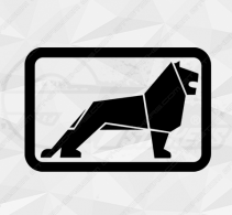 Stickers Man Logo Lion