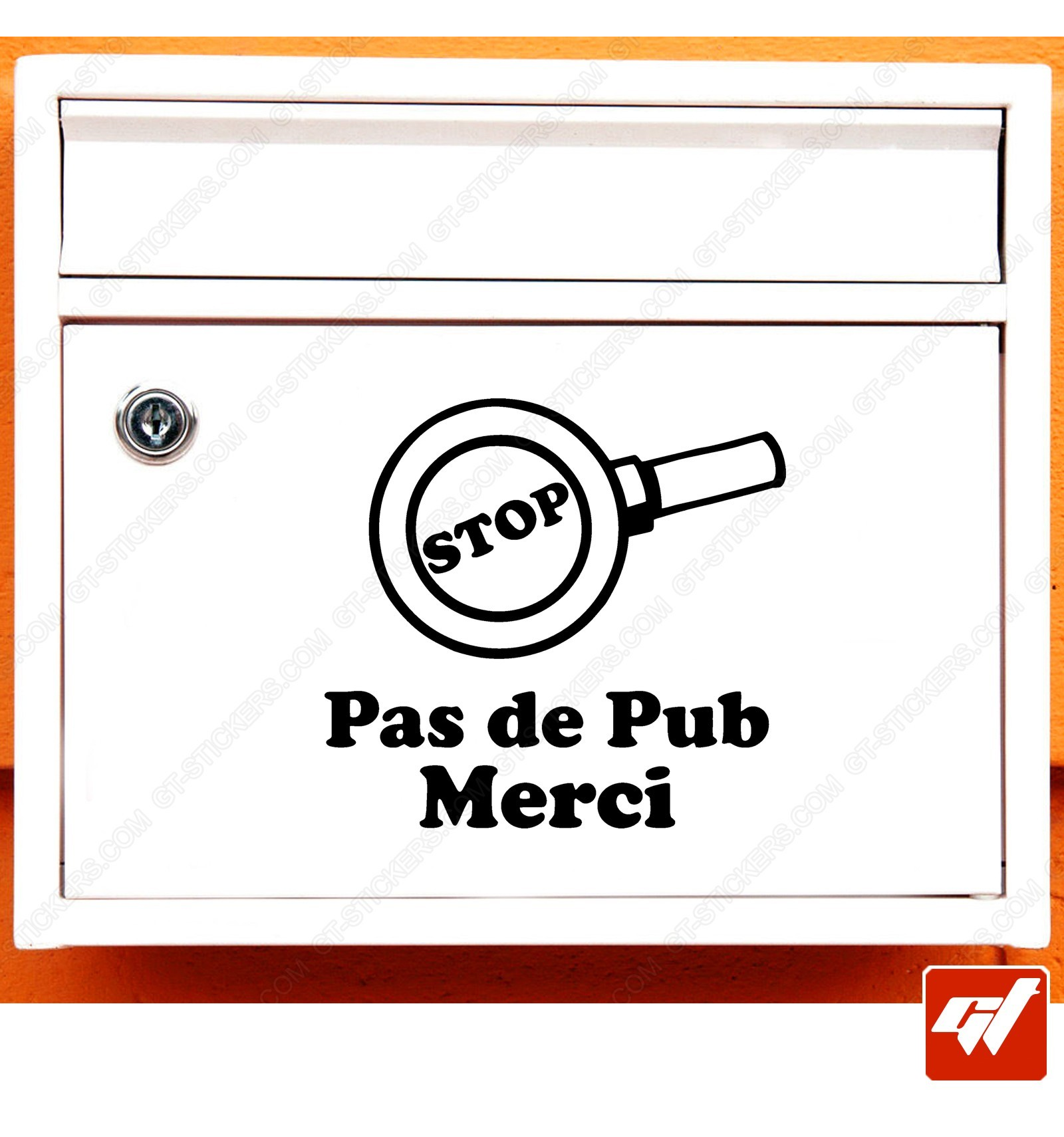 Sticker STOP PUB Décoratif pour boite aux lettres - Gamme 3M Pro