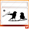 Sticker déco de boite aux lettres - oiseaux sur une branche STOP PUB 