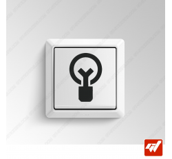 2 Stickers - Icone logo ampoule light bulb