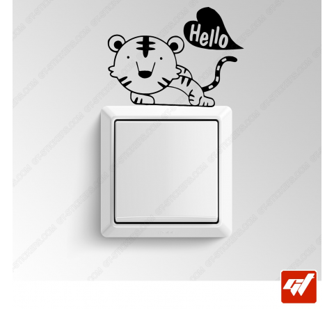 Sticker - Tigre hello 
