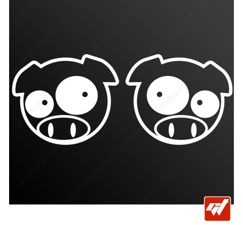 Stickers Fun/JDM - Angry Pigs