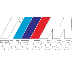 Sticker BMW I'M the Boss Blanc - Stickers Bmw