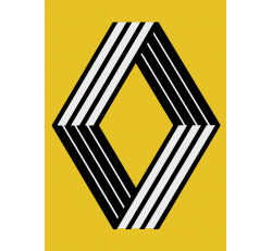 Autocollant Logo Renault 1972 - Stickers Renault