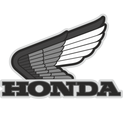 Autocollants Honda Moto Logo Gris Gauche - Stickers Honda