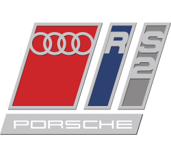Autocollant Logo Audi - Porsche RS2 - Stickers Audi