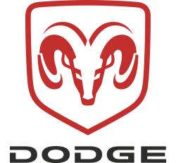 Autocollant Dodge Logo Rouge et Noir - Stickers Dodge