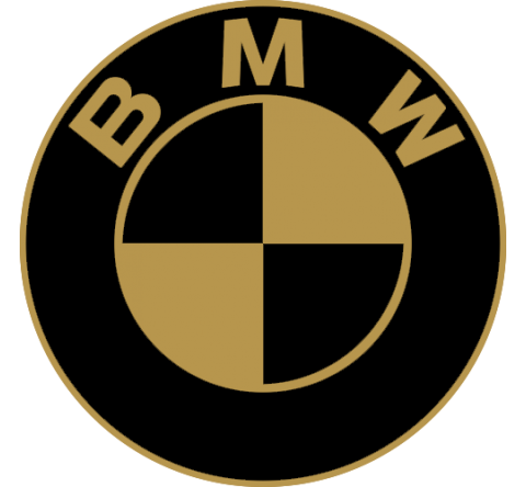 Sticker BMW Logo Noir et Or - ref.NABMW66