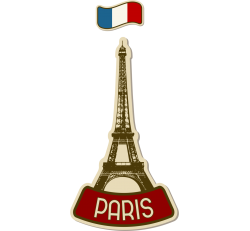 Autocollant Paris Tour Eiffel Vintage