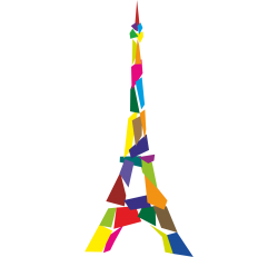 Autocollant Paris Tour Eiffel Art Abstrait