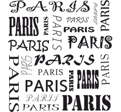Sticker Texte Paris