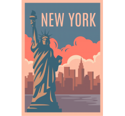 Autocollant New York Liberty