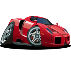 Autocollant Ferrari Enzo Caricature