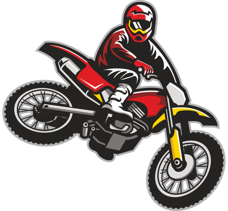 Casque moto motocross' Autocollant