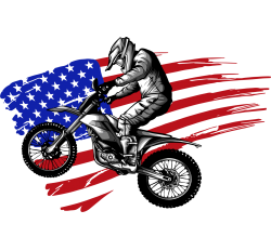Autocollant Motocross USA