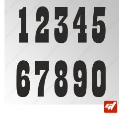 3X Stickers Numéros au choix - Style Western