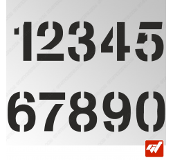 3X Stickers Numéros au choix - Style DS3