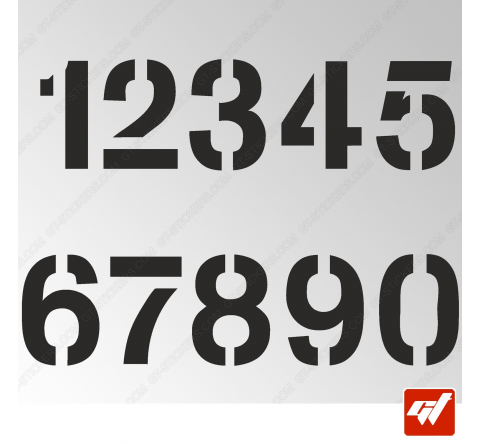 3X Stickers Numéros au choix - Style DS3