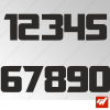 3X Stickers Numéros au choix - Style Transformers