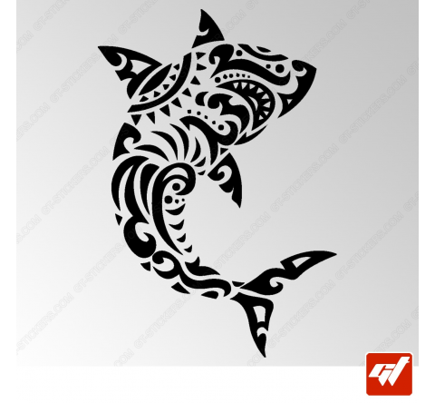 Sticker Requin Maori