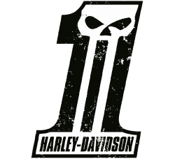 Autocollant Moto Harley Davidson Dark Custom Punisher