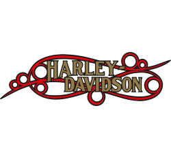 Autocollant Moto Réservoir Harley Davidson Design Droite