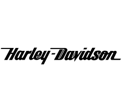 Autocollant Moto Harley Davidson noir liseré blanc