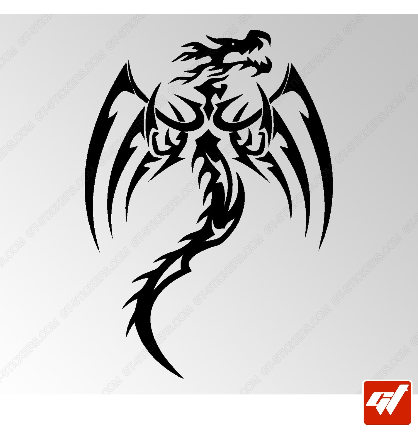 Sticker voiture dragon style tribal - TenStickers