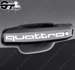 2x Stickers Audi Quattro pour poignées de porte - Stickers Audi