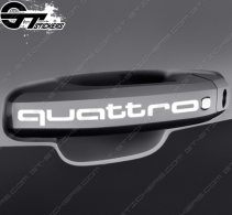 2x Stickers Audi Quattro pour poignées de porte