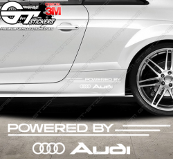 Kit Stickers Powered by Audi 340 mm - Stickers Audi