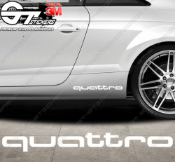 1x Sticker Audi quattro, taille au choix. 
